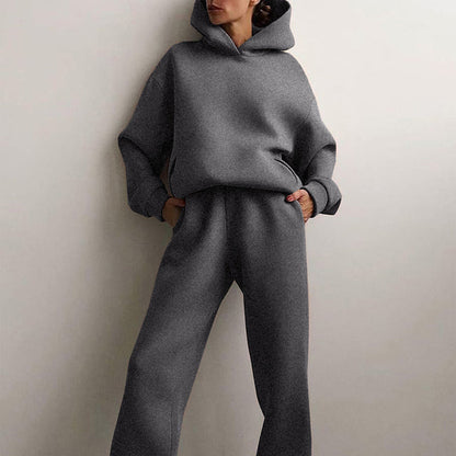 Women's 2-piece Fleece Set Casual for Winter