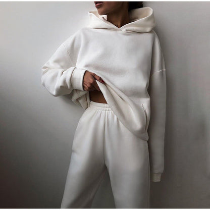 Women's 2-piece Fleece Set Casual for Winter
