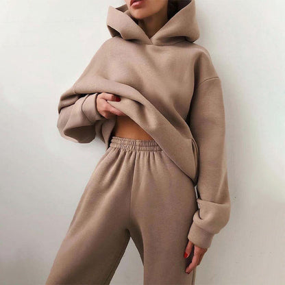Women's 2-piece Fleece Set Casual for Winter