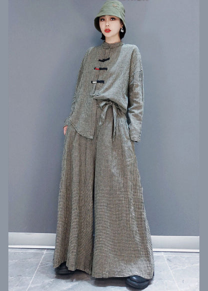 Women's 2-piece Outfit with Checked Pockets