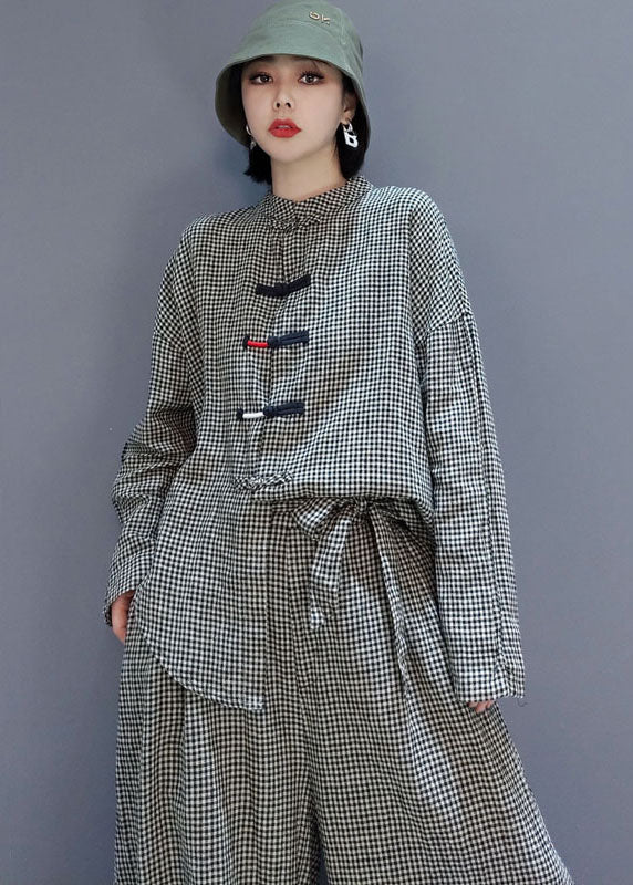 Women's 2-piece Outfit with Checked Pockets