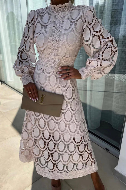 Women's A-Line Dress Lace Polyester For Special Occasions