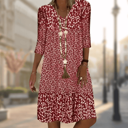 Women's A-line Dress Elegant Cotton Blend for Party Dress and Summer Wear