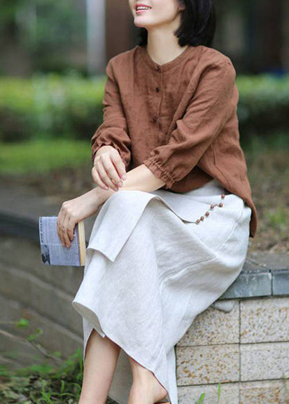 Women's A-line Skirt Asymmetric With Elastic Waist