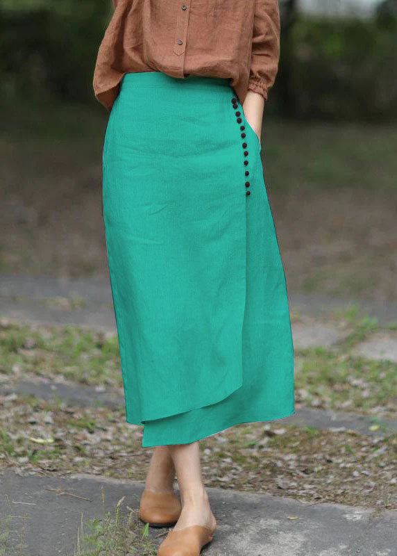 Women's A-line Skirt Asymmetric With Elastic Waist