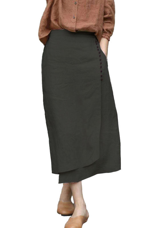 Women's A-line Skirt Asymmetric With Elastic Waist