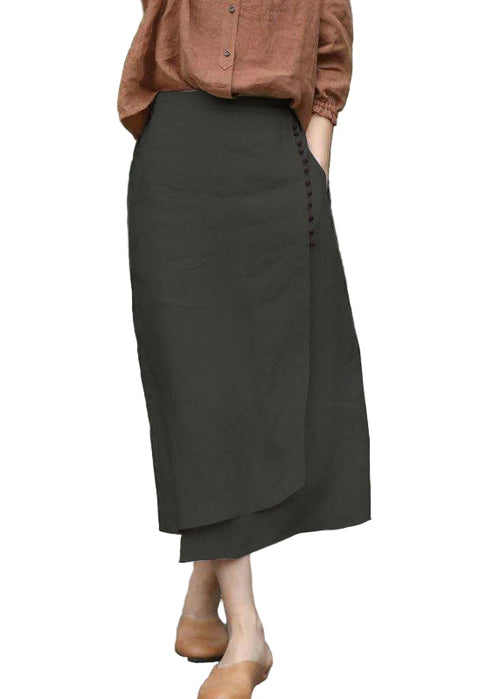Women's A-line Skirt Asymmetric With Elastic Waist