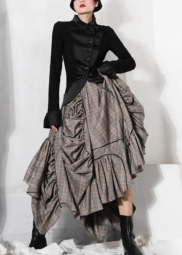 Women's A-line Skirt with Asymmetric Design