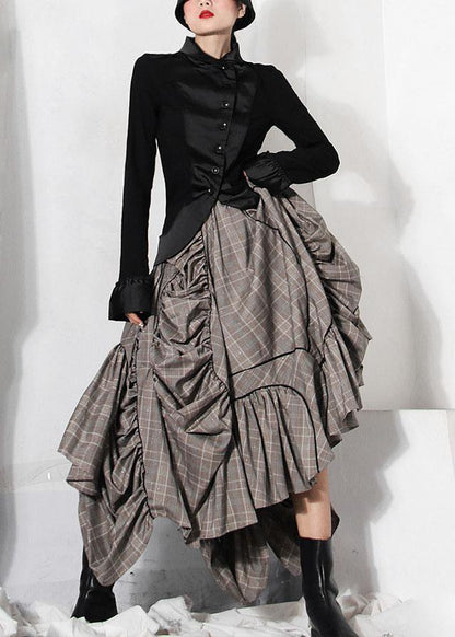 Women's A-line Skirt with Asymmetric Design