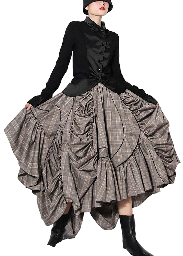 Women's A-line Skirt with Asymmetric Design