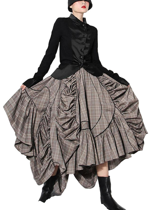 Women's A-line Skirt with Asymmetric Design