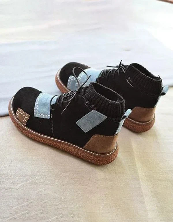 Women's Ankle Boots Retro Style with Thick Heel