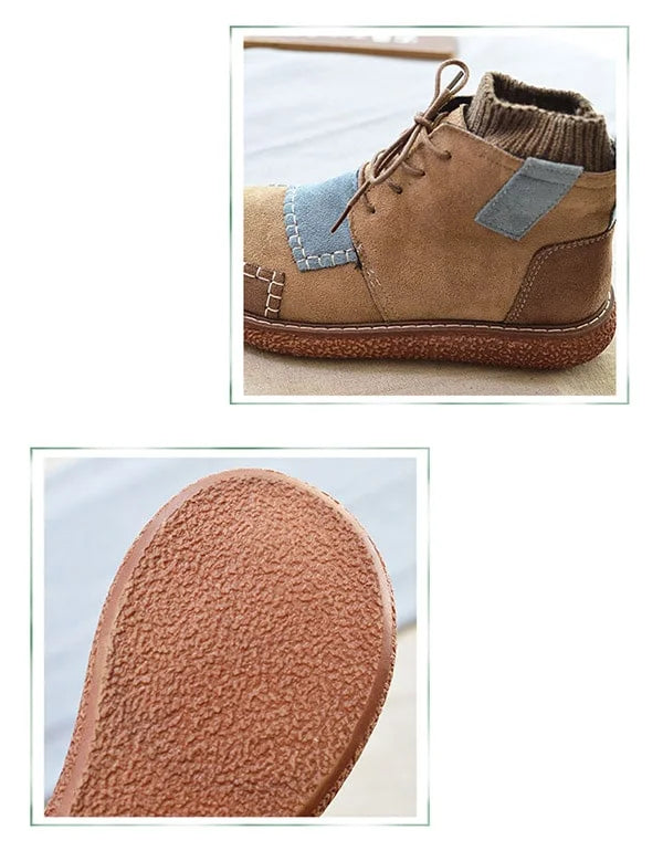 Women's Ankle Boots Retro Style with Thick Heel