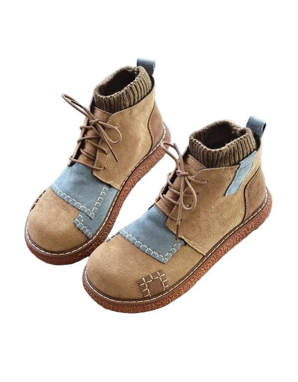 Women's Ankle Boots Retro Style with Thick Heel
