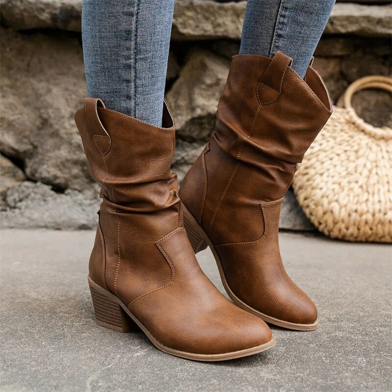 Women's Ankle Boots Western Style