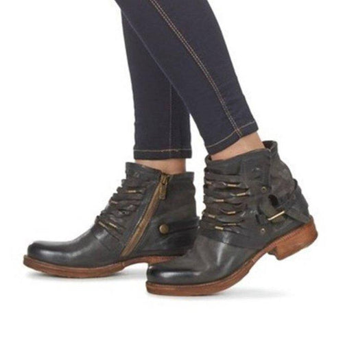 Women's Ankle Shoes Elegant Style High Quality Synthetic Material
