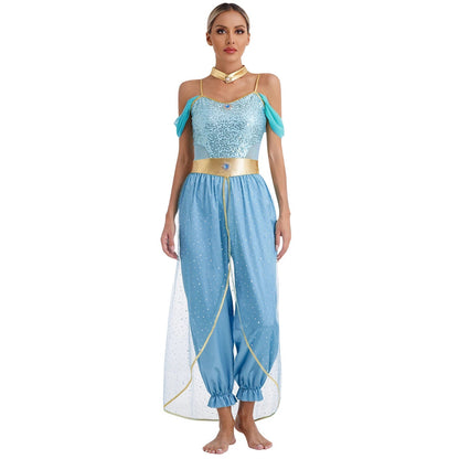 Women's Arabian Princess Costume With Shoulder-Free Design