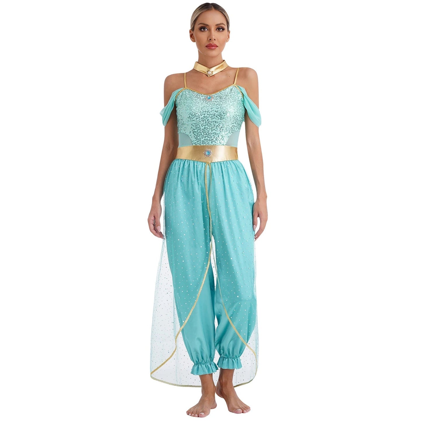 Women's Arabian Princess Costume With Shoulder-Free Design