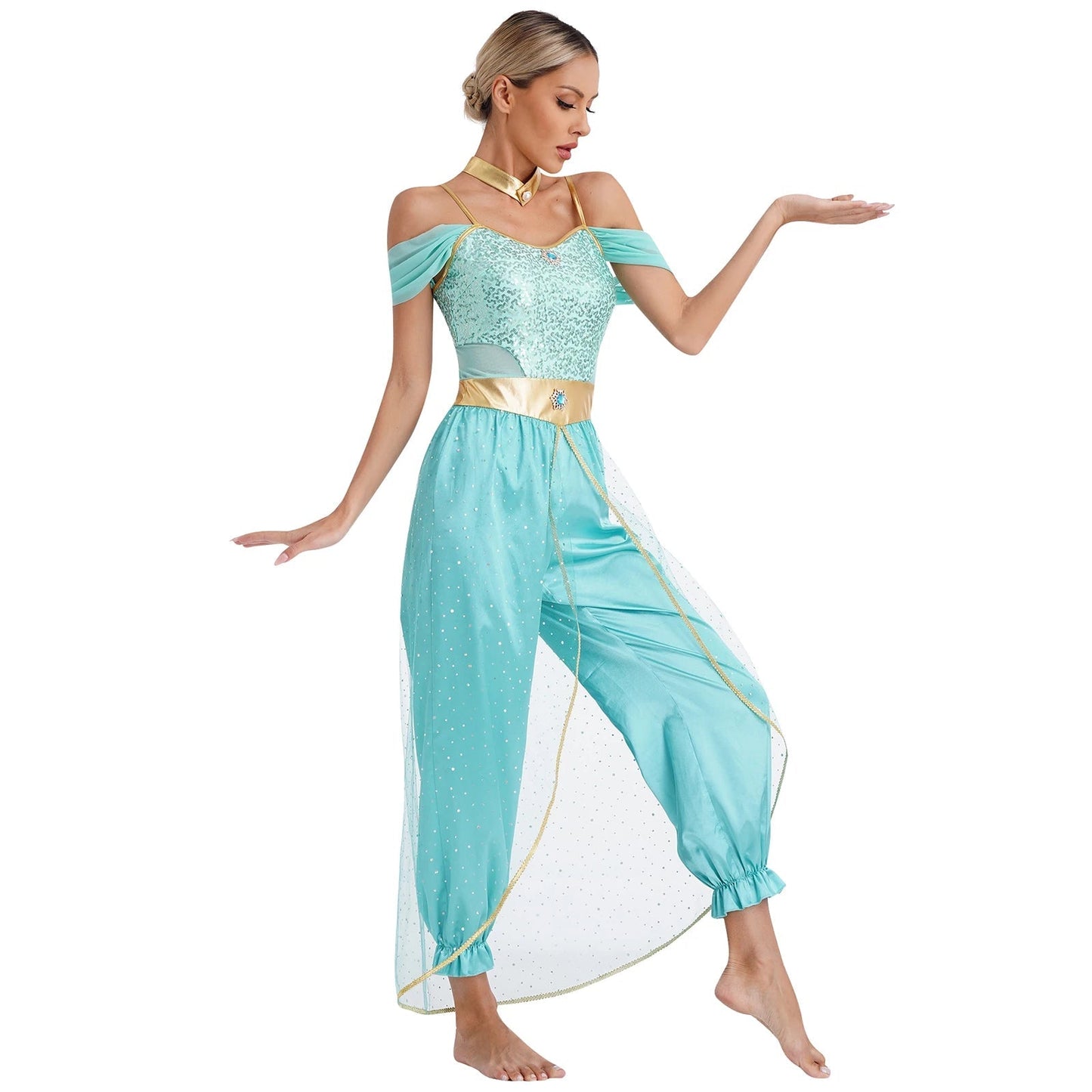 Women's Arabian Princess Costume With Shoulder-Free Design