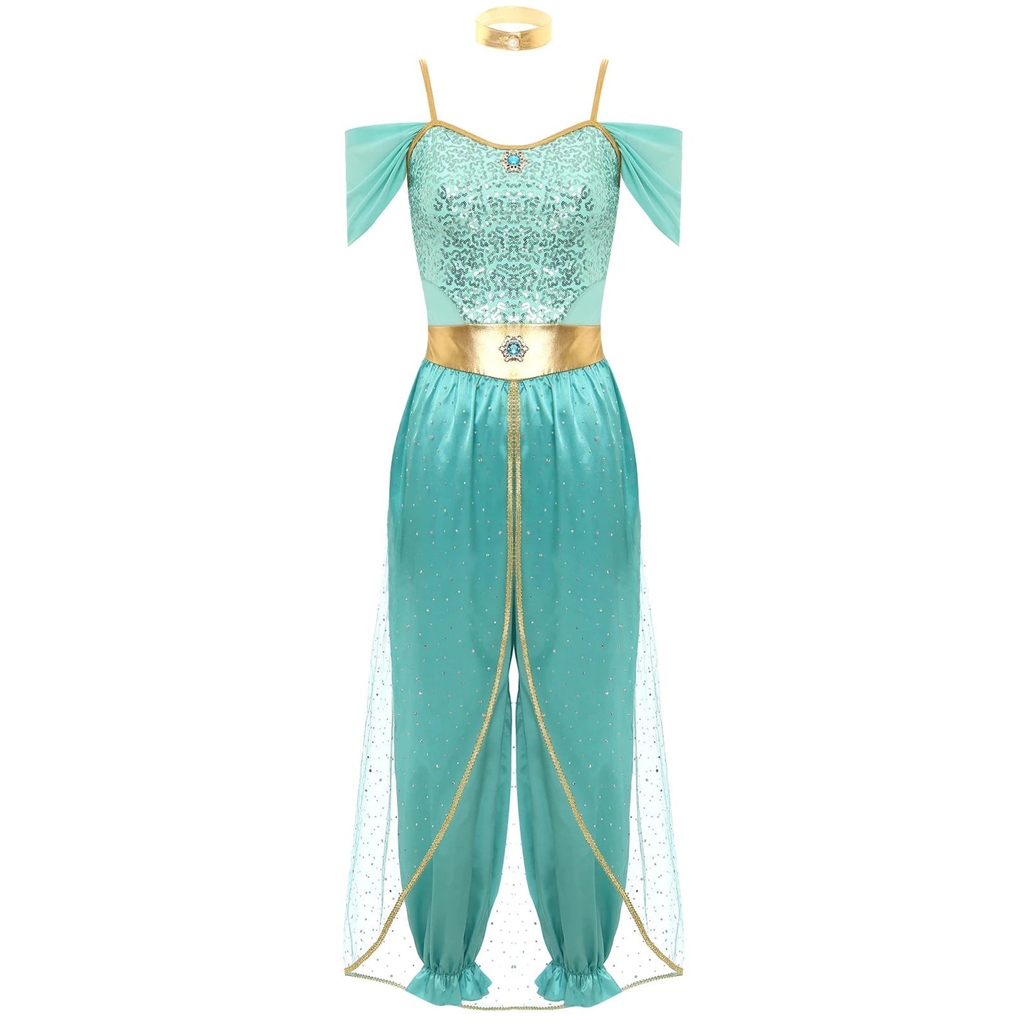 Women's Arabian Princess Costume With Shoulder-Free Design