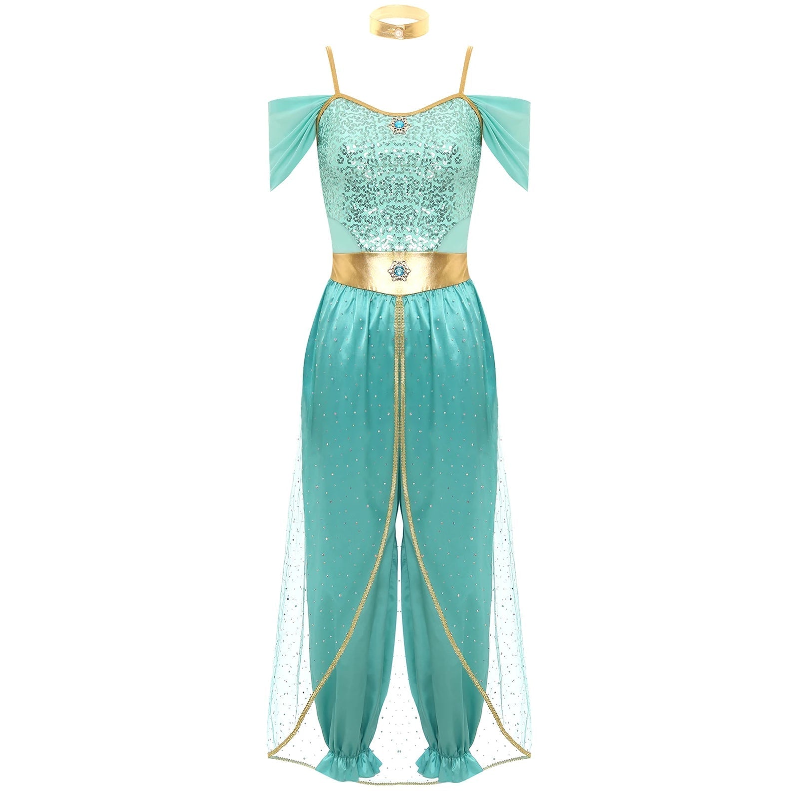 Women's Arabian Princess Costume With Shoulder-Free Design