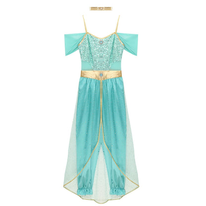 Women's Arabian Princess Costume With Shoulder-Free Design