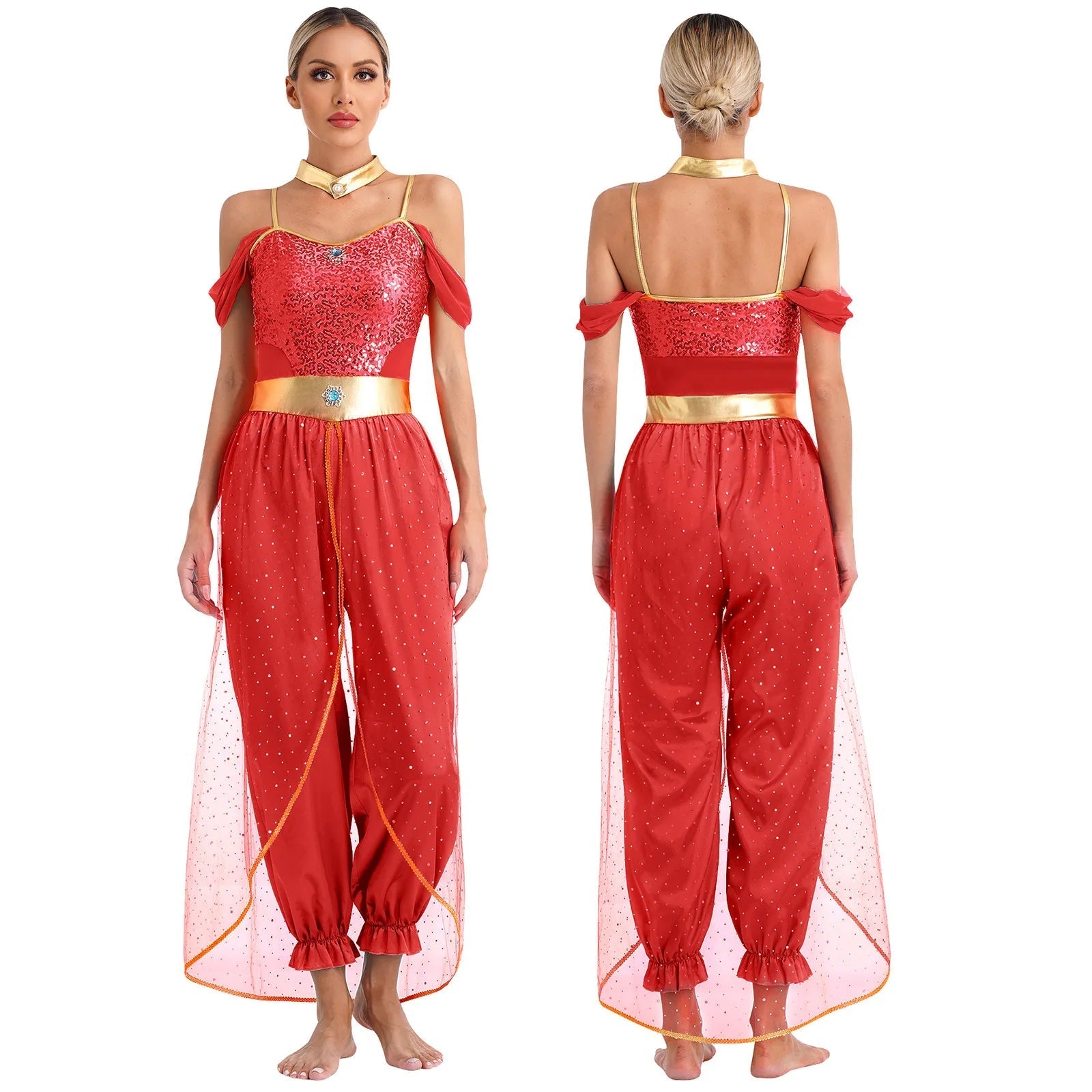 Women's Arabian Princess Costume With Shoulder-Free Design
