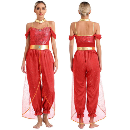 Women's Arabian Princess Costume With Shoulder-Free Design