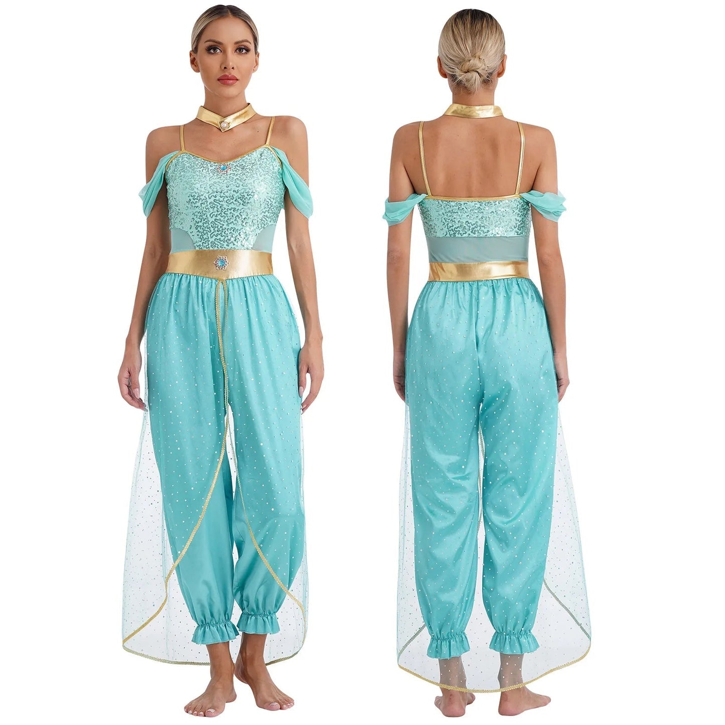 Women's Arabian Princess Costume With Shoulder-Free Design
