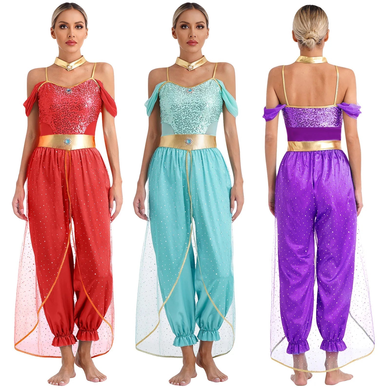 Women's Arabian Princess Costume With Shoulder-Free Design
