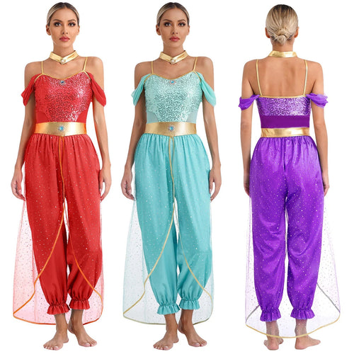Women's Arabian Princess Costume With Shoulder-Free Design