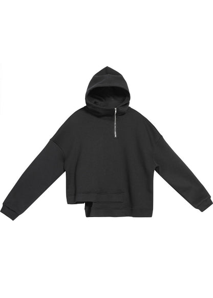 Women's Asymmetric Hoodie with Zipper