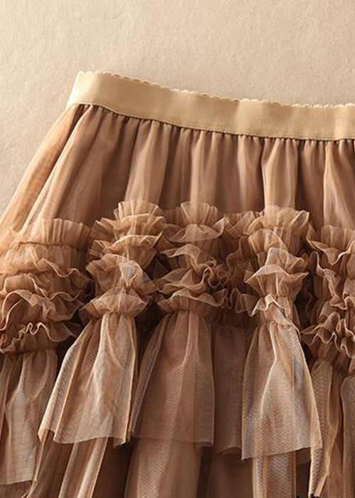 Women's Asymmetric Layered Tulle Skirt