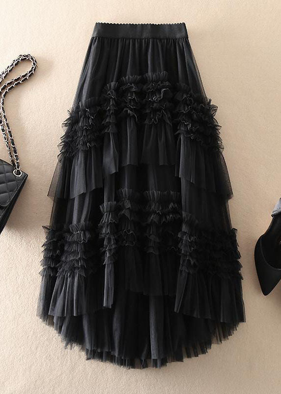 Women's Asymmetric Layered Tulle Skirt