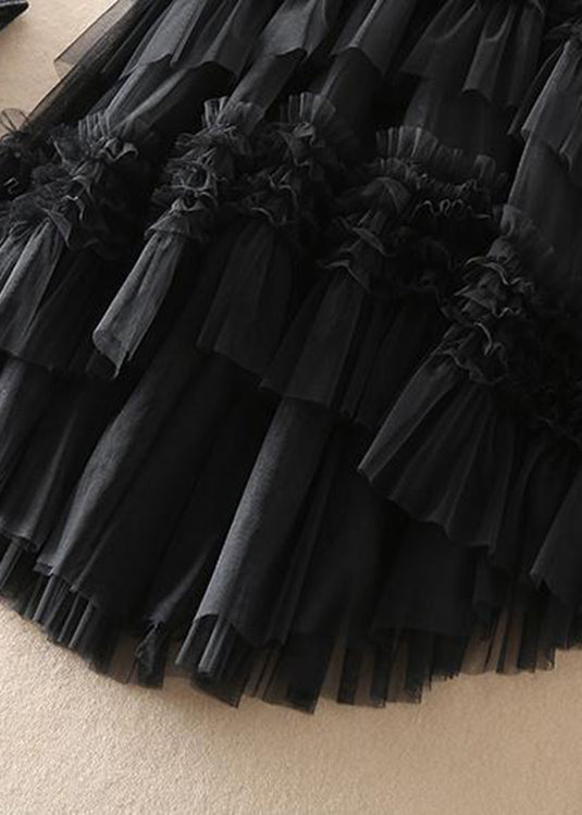 Women's Asymmetric Layered Tulle Skirt