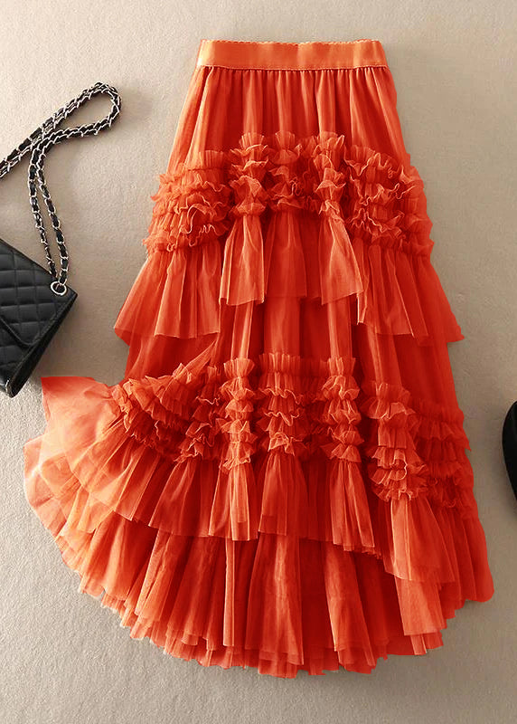 Women's Asymmetric Layered Tulle Skirt