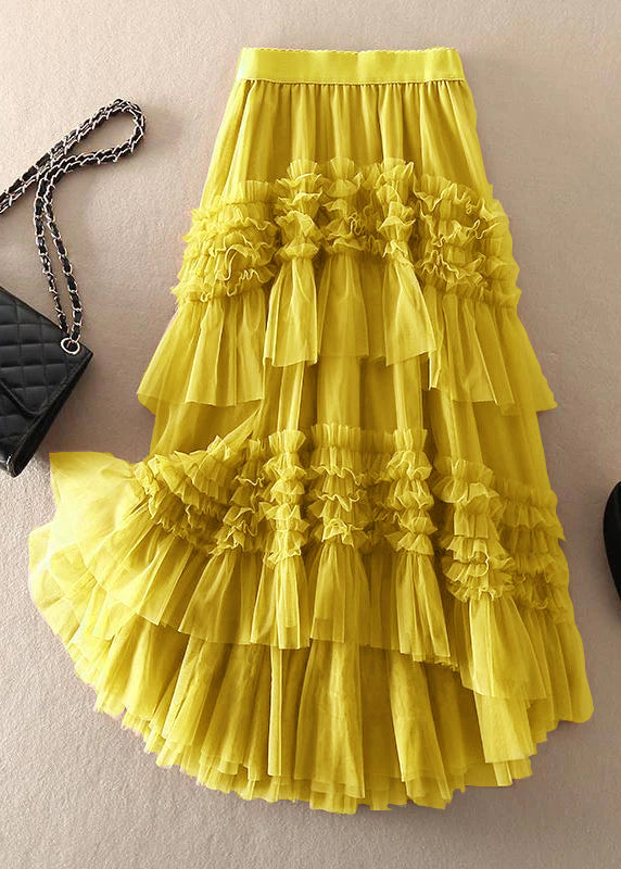 Women's Asymmetric Layered Tulle Skirt