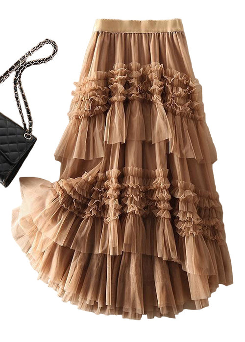 Women's Asymmetric Layered Tulle Skirt