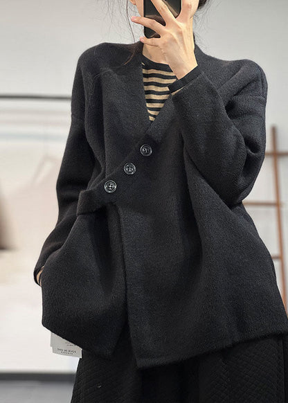 Women's Asymmetric Sweater in Thick Cashmere for Winter