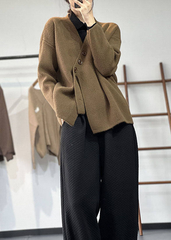 Women's Asymmetric Sweater in Thick Cashmere for Winter