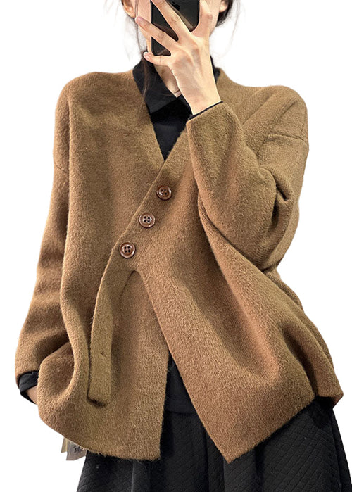Women's Asymmetric Sweater in Thick Cashmere for Winter