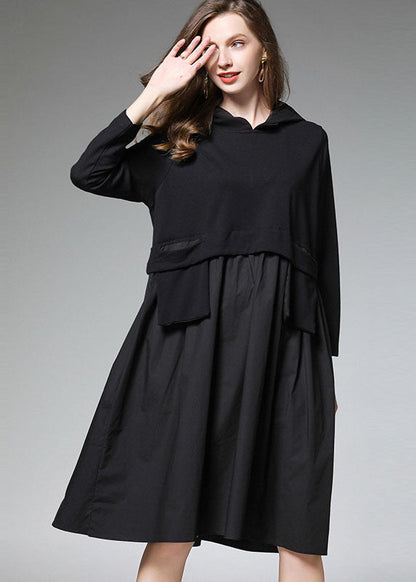 Women's Autumn Dress With Long Sleeves And Pockets