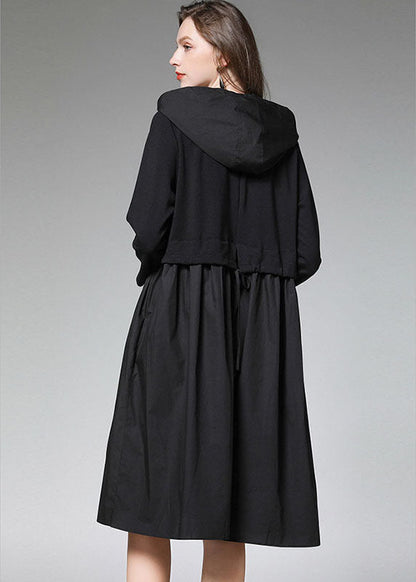 Women's Autumn Dress With Long Sleeves And Pockets