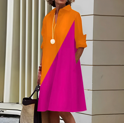 Women's Black Midi Dress Long Sleeves Airy Material Elegant Design