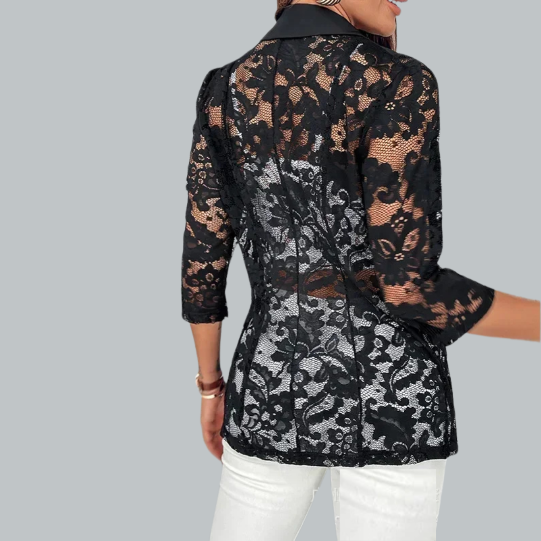 Women's Blazer Fitted Lace Elegant