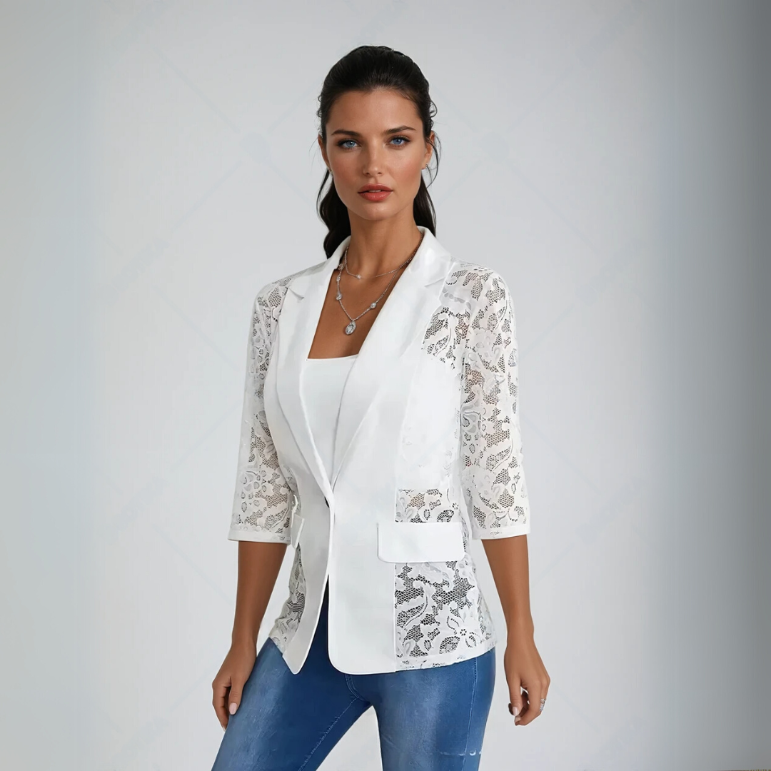 Women's Blazer Fitted Lace Elegant