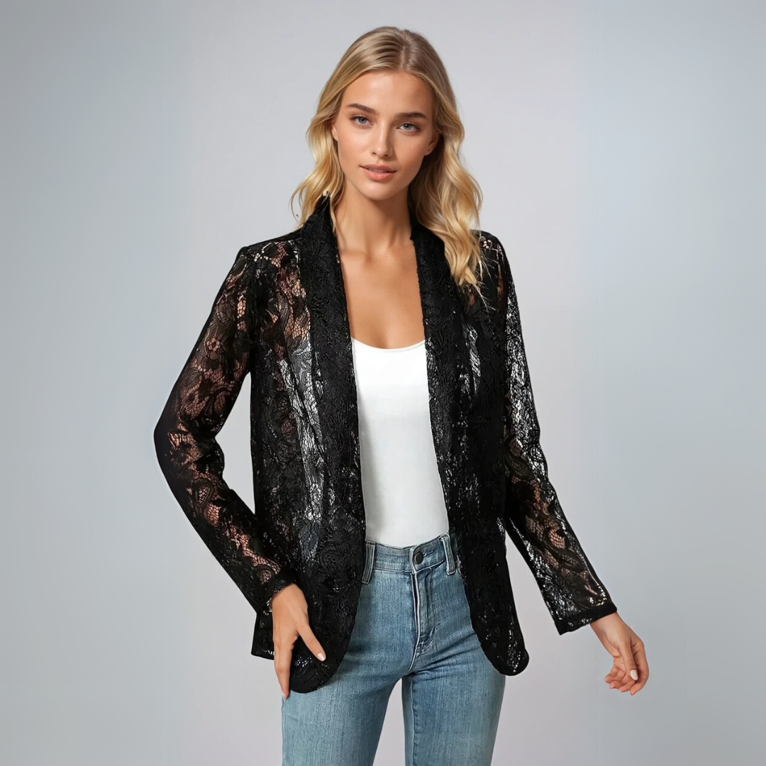 Women's Blazer Lace Tailored Fit Lightweight Breathable