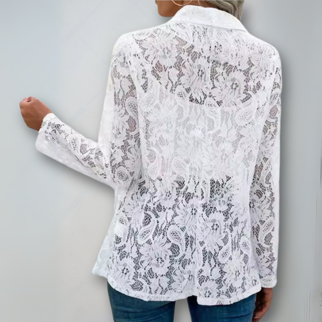 Women's Blazer Lace Tailored Fit Lightweight Breathable