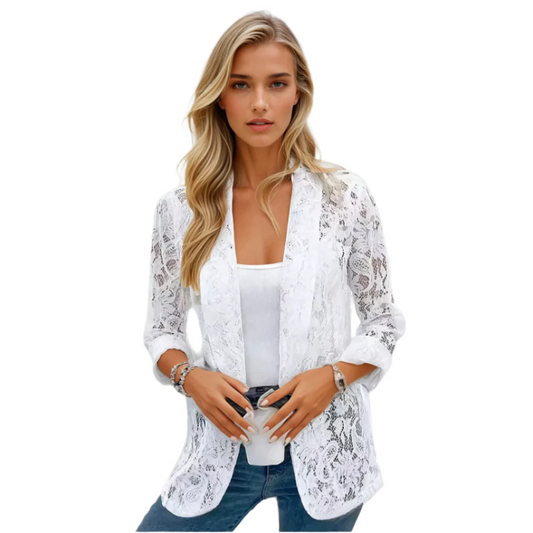 Women's Blazer Lace Tailored Fit Lightweight Breathable