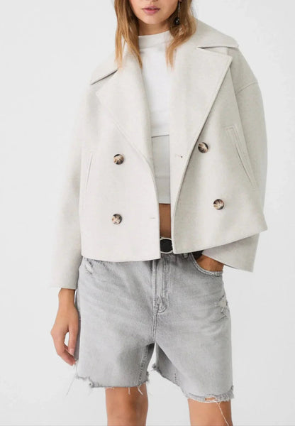 Women's Blazer Short Fit With Double Row Of Buttons